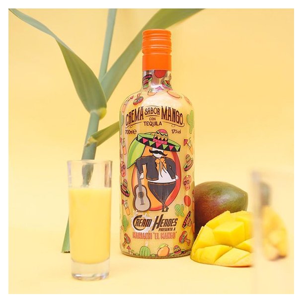 Tequila Cream Heroes Mariachi El Mango 70 cl. 17%