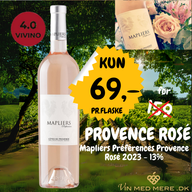  Provence Rosé 2023 Mapliers Préférences 75 cl. 13%