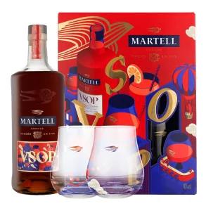 Martell VSOP Cognac inkl. 2 glas 70 cl. - 40%