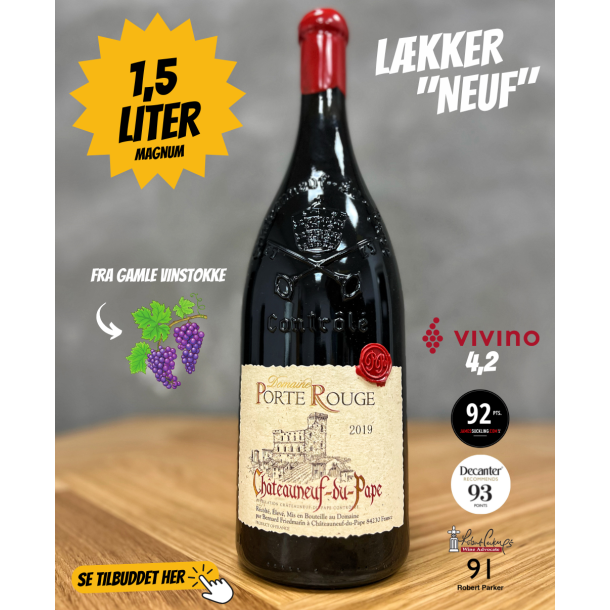 Porte Rouge Ch�teauneuf-du-Pape MAGNUM 2019 - 1 ud af 300 flasker