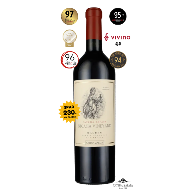 2019 Catena Zapata Nicasia Vineyard Altamira Malbec inkl. trækasse