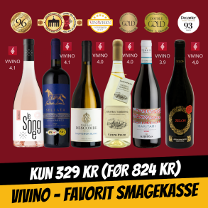 VIVINO SMAGEKASSE BRONZE - 6 flasker