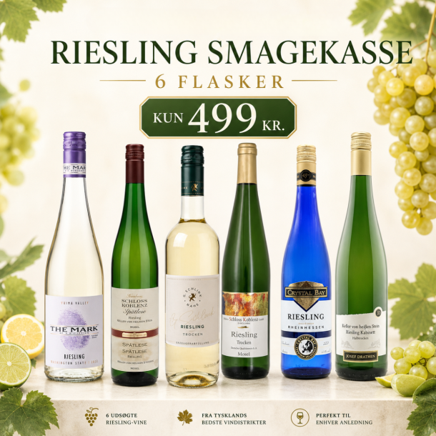 Riesling smagekasse - 6 flasker KUN 499 KR.