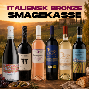 ITALIENSK SMAGEKASSE BRONZE - 6 flasker - KUN 299 KR.