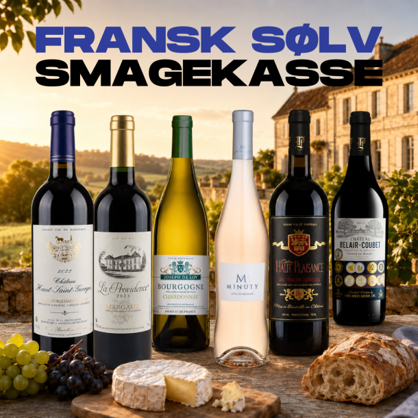 FRANSK SMAGEKASSE S�LV - 6 flasker KUN 699 KR
