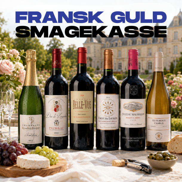FRANSK SMAGEKASSE GULD - 6 flasker KUN 999 KR
