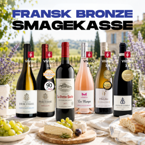 FRANSK SMAGEKASSE BRONZE - 6 flasker - KUN 349 KR.
