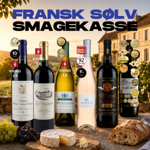 FRANSK SMAGEKASSE S�LV - 6 flasker KUN 699 KR