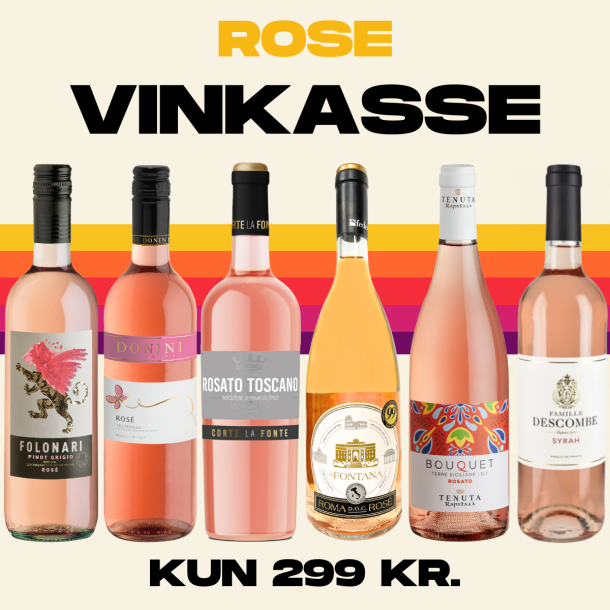 Ros Vinkasse - 6 flasker KUN 299 kr.