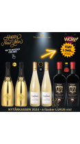 LUKSUS Nytårskassen 2024 - 6 flasker RIGTIG dejlig vin