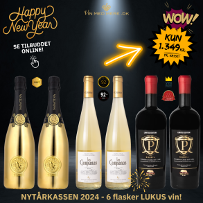 LUKSUS Nyt�rskassen 2024 - 6 flasker RIGTIG dejlig vin