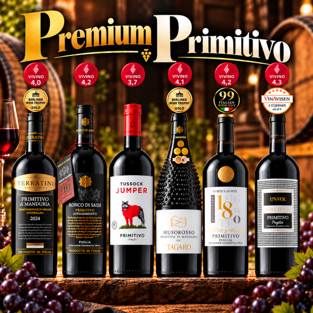 Premium Primitivo smagekasse 6 fl.