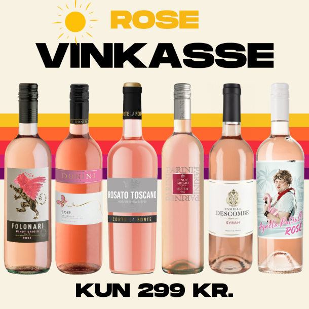 Ros Vinkasse - 6 flasker KUN 299 kr.