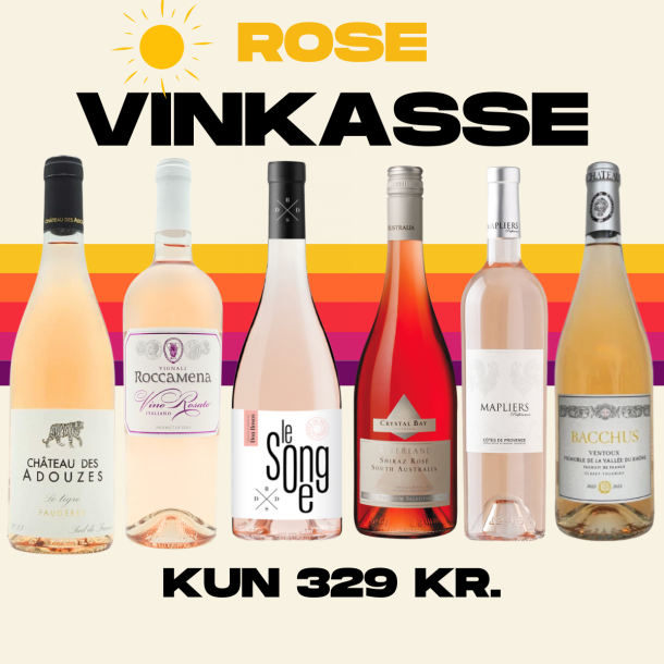Ros� Smagekasse - 6 flasker KUN 329 kr.