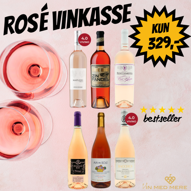 Rosé Smagekasse - 6 flasker KUN 329 kr.