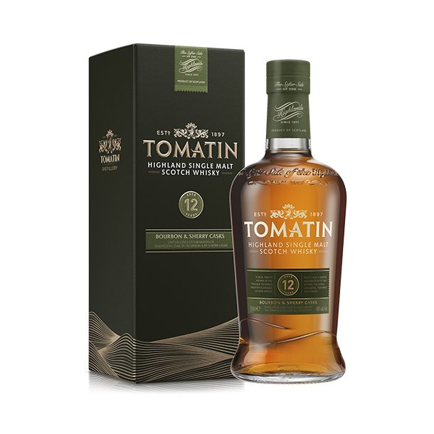 Tomatin 12 Years Old Highland Single Malt Scotch Whisky i gaveæske 70 cl. - 43%