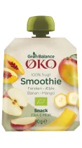 Grøn Balance Økologisk Smoothie Fersken-Æble-Banan-Mango 6 mdr.