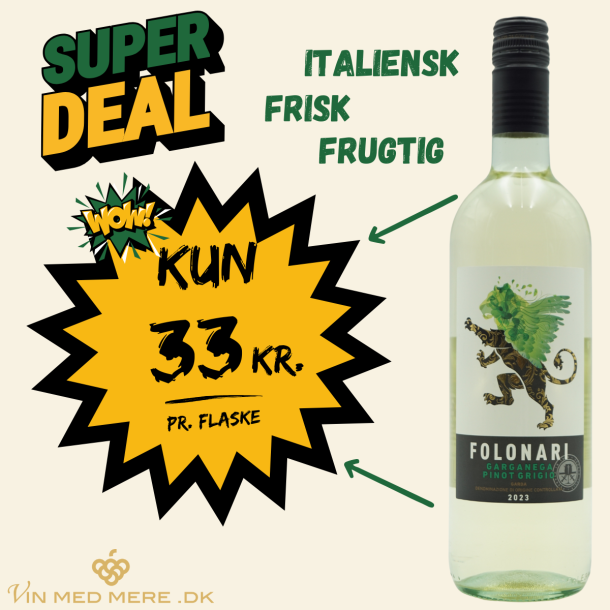 Folonari Pinot Grigio / Garganega 2023 75 cl. 12%