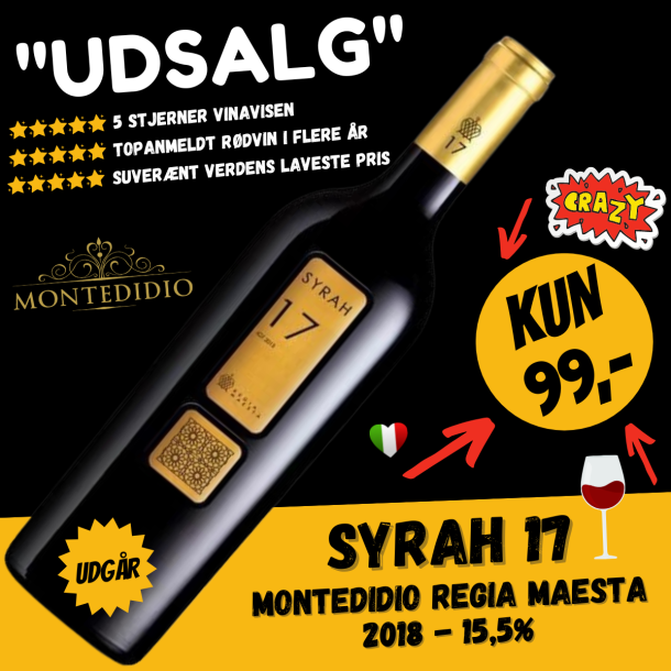 Syrah 17 Montedidio Regia Maesta 2018 - 15,5% (FESTFYRVÆRKERI)