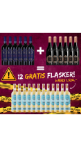 12 FLASKER Italiensk rødvin + 12 GRATIS fl. hvidvin på toppen